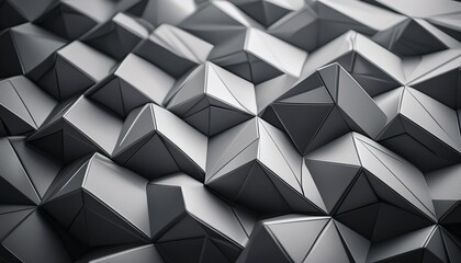 Wall Mural - visually grey polygon background