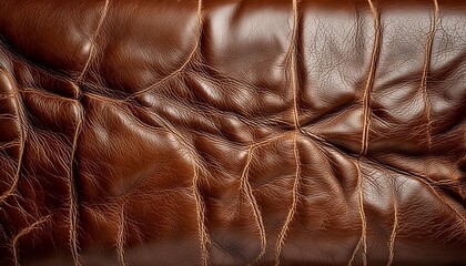 Wall Mural - brown leather background with scratches