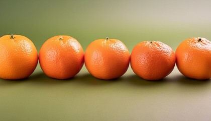 Wall Mural - new year tangerines row line isolated green