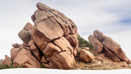 brown stone isolated on transparent background png file