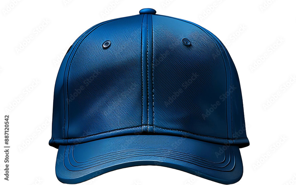 blue front and side view hat baseball cap on transparent background ...
