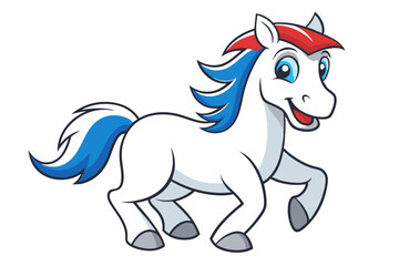 Sticker - horse mascot vector illustration