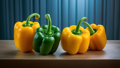 Wall Mural - four peppers