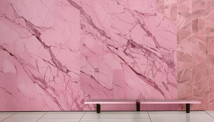 Wall Mural - pink marble background with generative ai natural granite floor stone wall