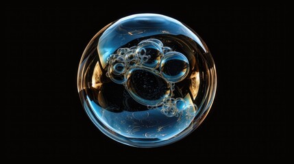 Soap bubble in a circular shape