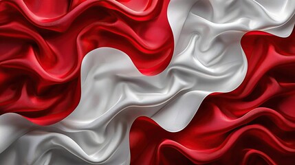 Sticker - Red and White Fabric Waves