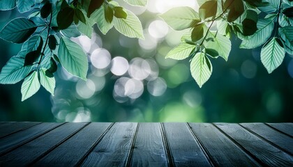 Sticker - beautiful natural spring summer defocused background with fresh lush foliage and bokeh in nature