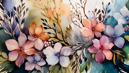 Canvas Print - watercolour art background