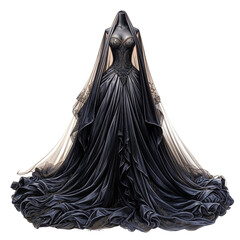 Wall Mural - Black wedding dress 