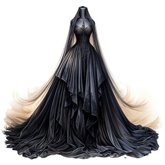 Wall Mural - Black wedding dress 