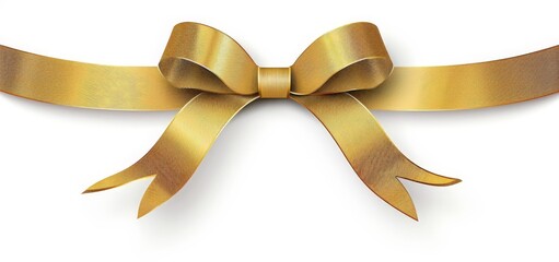 Wall Mural - A shimmering gold ribbon adds a touch of elegance to your Christmas decor.