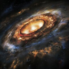Wall Mural - showcase unique shape and structure of an irregular galaxy emphasizing its irregularity and complexi
