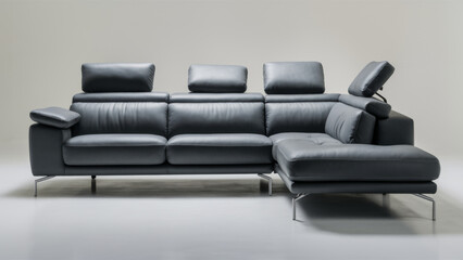 Sticker - A large sectional couch with a chaise in the middle, AI