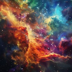 Wall Mural - capture dramatic collision between two galaxies depicting the chaos and beauty of cosmic interaction