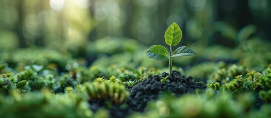 Canvas Print - New Life Sprouting in a Lush Forest