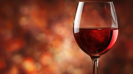 Poster - Valentine s Day gift idea Red semi dry wine in glass