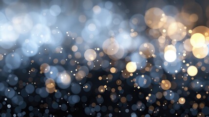 Poster - Background with silver out of focus lights