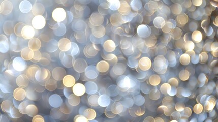 Poster - Background with silver out of focus lights