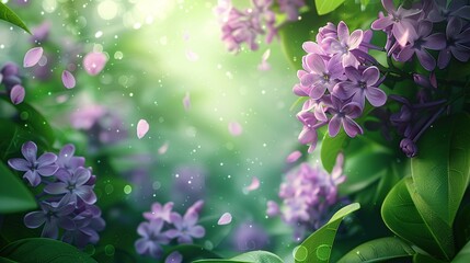 Wall Mural - Lilac Blossoms in Springtime