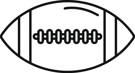 Poster - american football ball minimalist line art logo representing sports and athletics