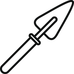 Poster - construction worker tool spatula plastering cement on a white background
