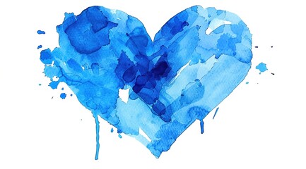 Sticker - watercolor heart shape