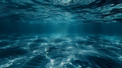 Wall Mural - Horizontal empty underwater background