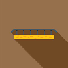 Sticker - Small bridge leading to success concept icon with long shadow