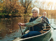 © ReeseArcurs/peopleimages.com - Senior couple, kayak and rowing in river for holiday, travel or summer vacation in water outdoor together. Man, woman and canoe boat in lake on transport for adventure, exercise and happy in nature