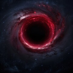 Canvas Print - Cosmic black hole swirling in deep space