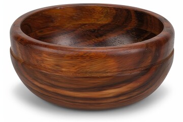 Sticker - Handcrafted wooden bowl with natural wood grain