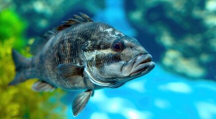 Poster - close-up of a colorful tropical fish