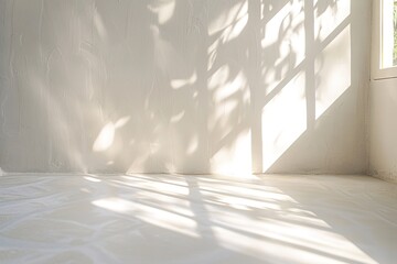 Poster - A white room with a window and a tree outside