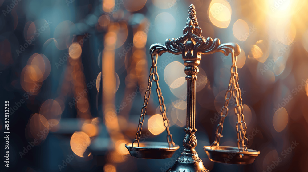 modern abstract justice scales with lady figure, law and balance ...