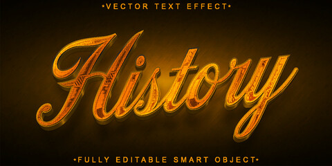 Poster - Shiny Historic Vector Fully Editable Smart Object Text Effect