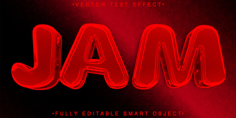 Poster - Red Jam Vector Fully Editable Smart Object Text Effect