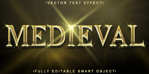 Poster - Golden Medieval Vector Fully Editable Smart Object Text Effect