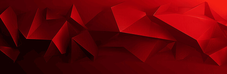 Wall Mural - Red Black Geometric Abstract Background with Sharp Angles and Shadows Elegant 3D Pattern for Presentation or Social Media Design