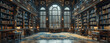© btiger - Historic European Library with Old Books and Manuscripts in a Grand Baroque Building