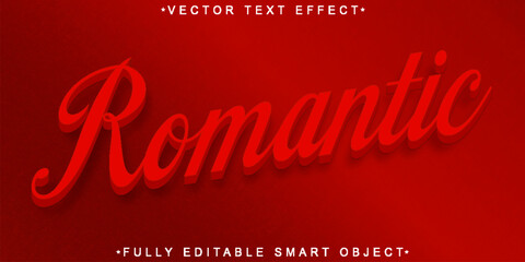 Poster - Red Luxury Shiny Romantic Vector Fully Editable Smart Object Text Effect