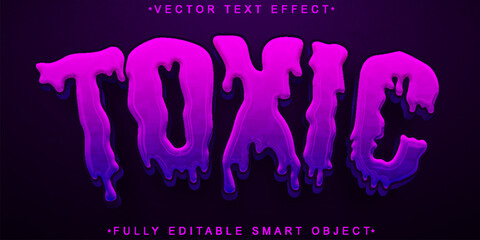Poster - Purple  Worn Toxic Vector Fully Editable Smart Object Text Effect