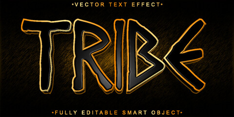 Poster - Tribe Vector Fully Editable Smart Object Text Effect