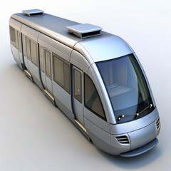 Wall Mural - 3D Render of a Monorail, on isolated white background, Generative AI