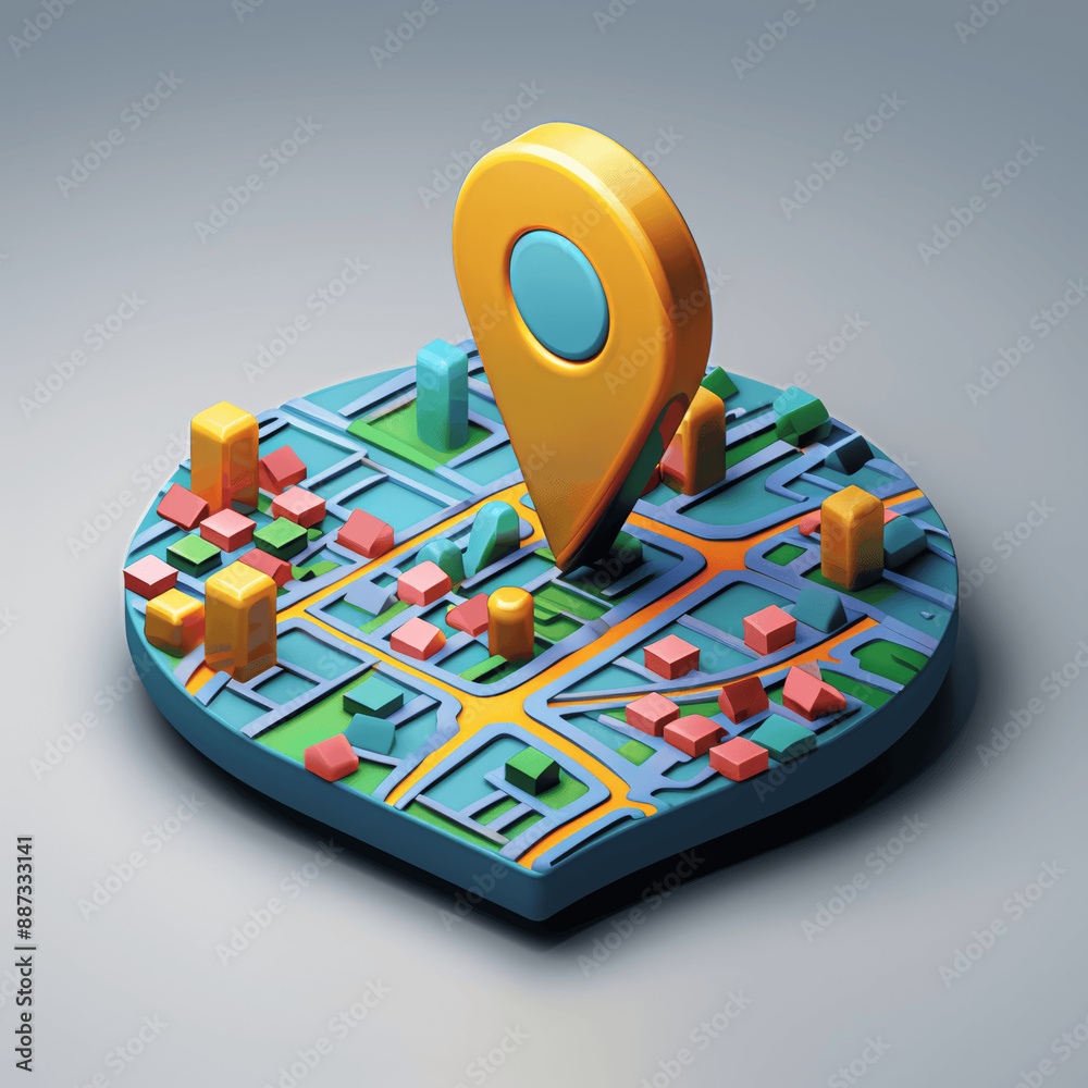 location pin map navigation search icon 3d background gps global ...