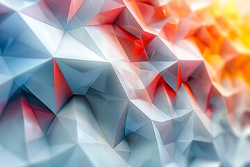 Wall Mural - A low-poly design with large, flat geometric shapes in different shades to create a 3D effect 