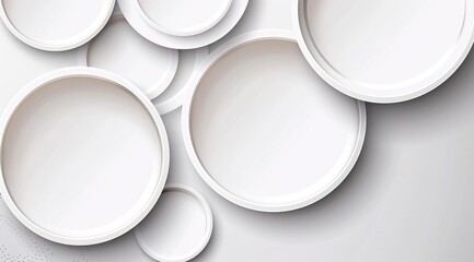 Wall Mural - white plate on white