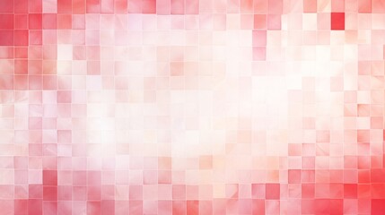 Wall Mural - A watercolor abstract background with pink and white squares