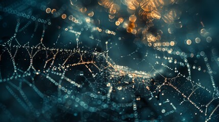 abstract texture, top-down view, Delicate and structured patterns of spider webs -