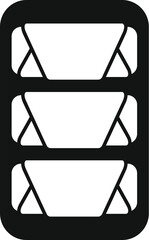 Poster - icon of a frozen food storage container with individual portions