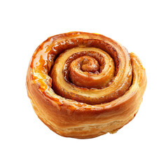 cinnamon roll isolated on the white background